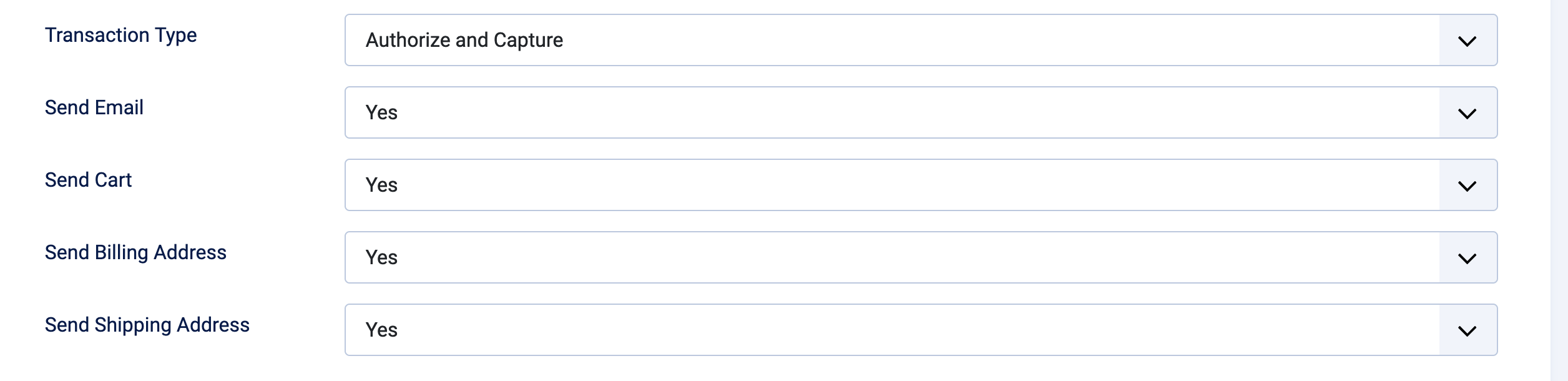 Authorize.Net Payment Method Options #2